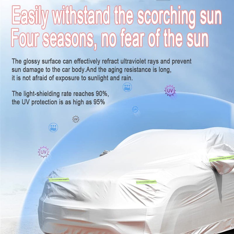 Mallofusa Car Covers Fitted for Smart Fortwo Full Car UV Protection for All Weather Outdoor - Image 2